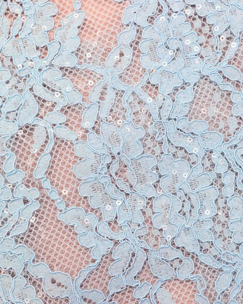 AIIZIE CAROL LACE FLARED MIDI SKIRT IN BLUE - product image