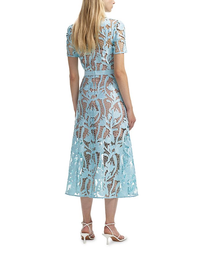 AIIZIE BLUE LACE MIDI DRESS - product image