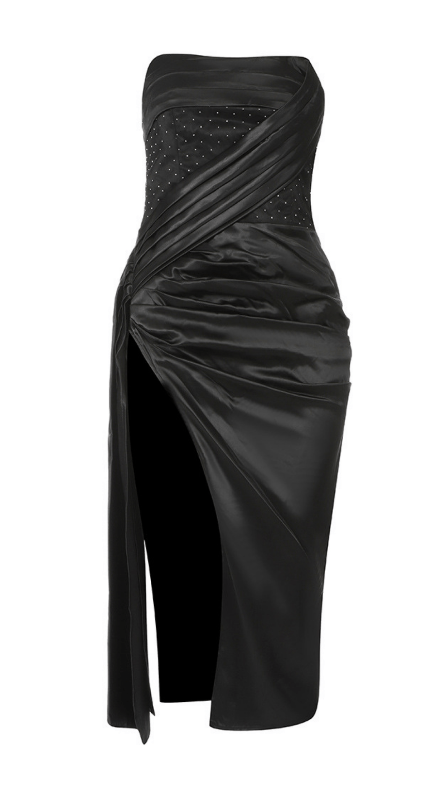 SEQUIN BEADED  LEATHER DRESS