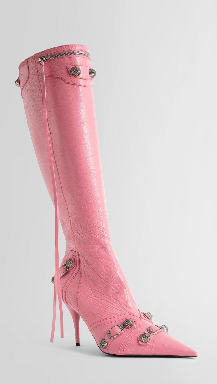 Kniehohe Stiefel „Shilia“ mit Reißverschluss - Rosa