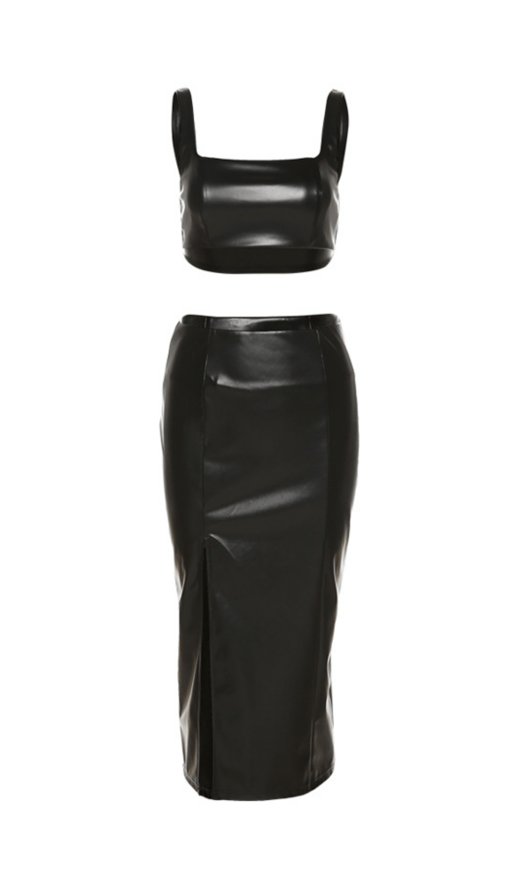 PU-WESTE ZWEITEILIGER ANZUG