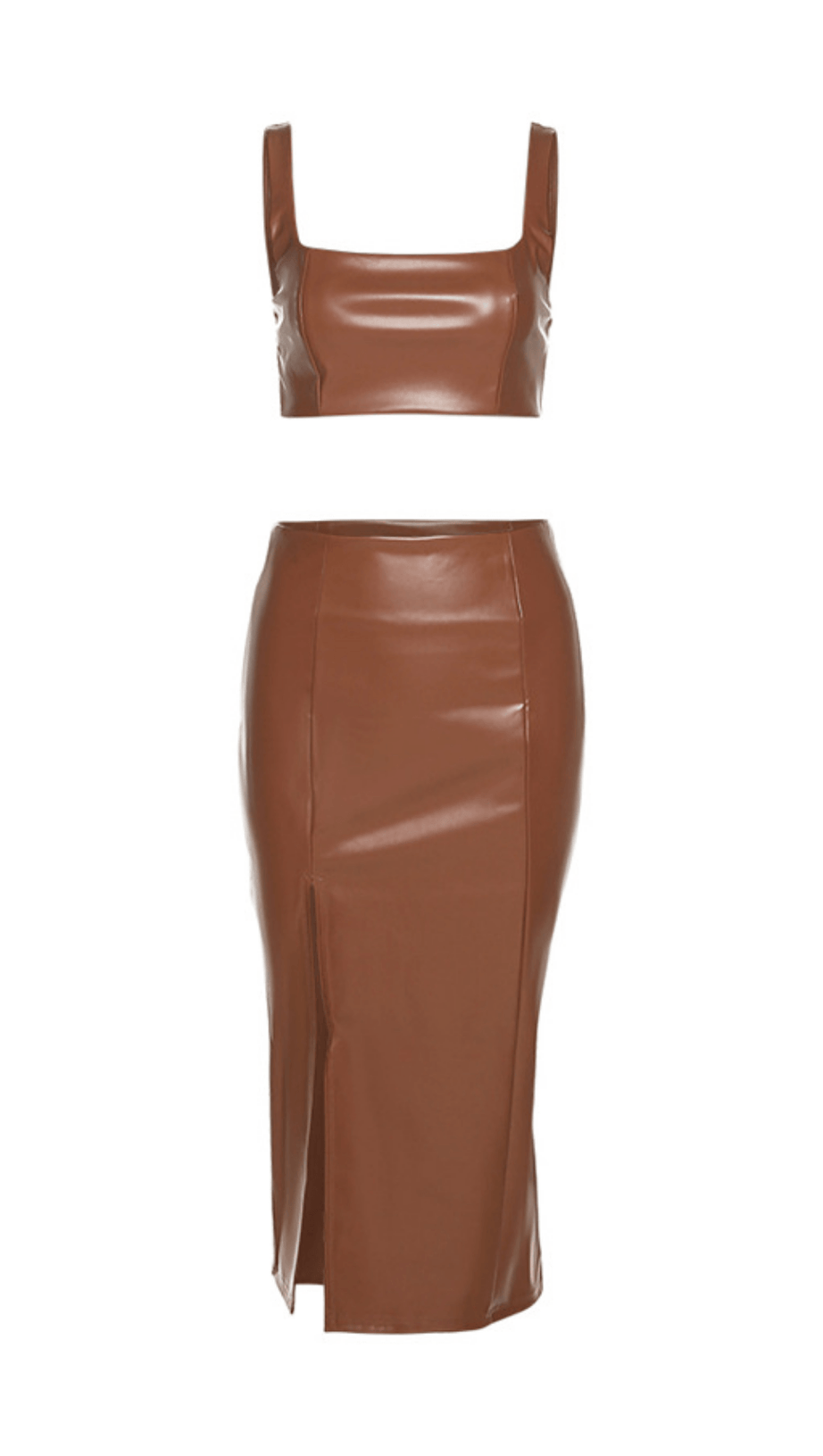 PU-WESTE ZWEITEILIGER ANZUG