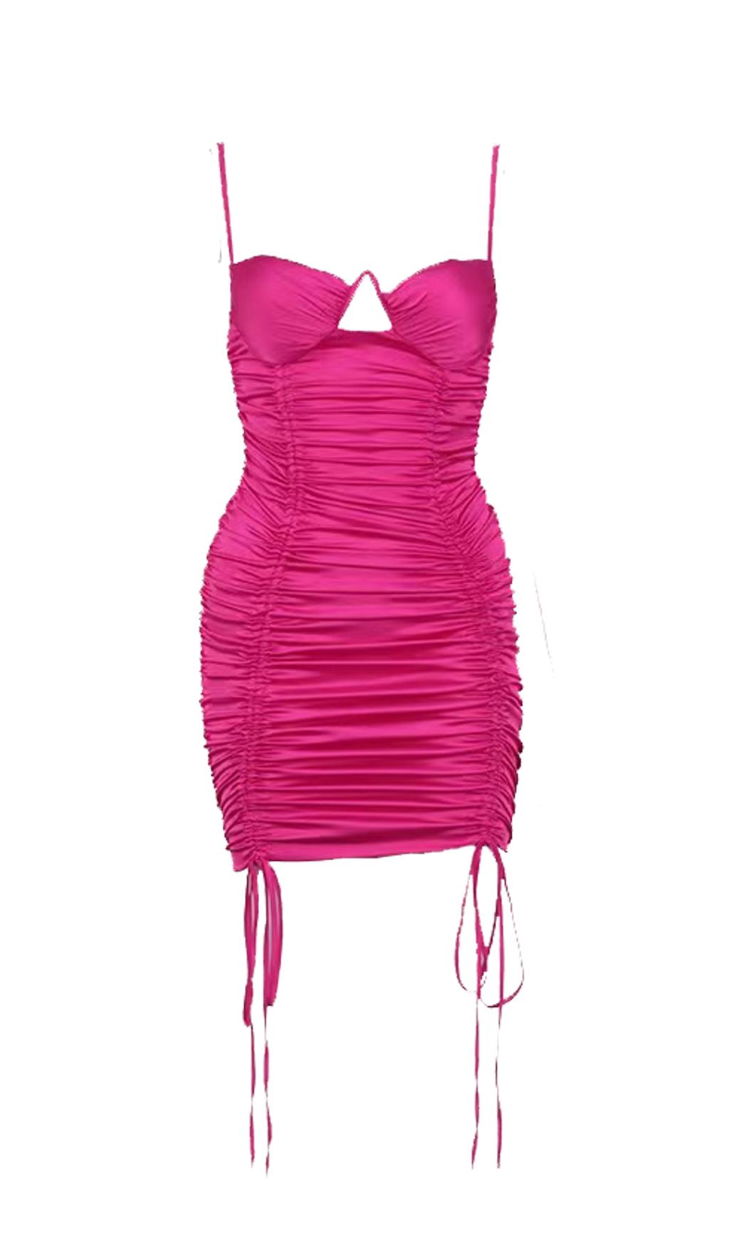 Eng anliegender, plissierter Sling-Rock mit Schnürung. 