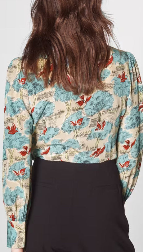 SONYA TUILERIES PRINT SILK SHIRT