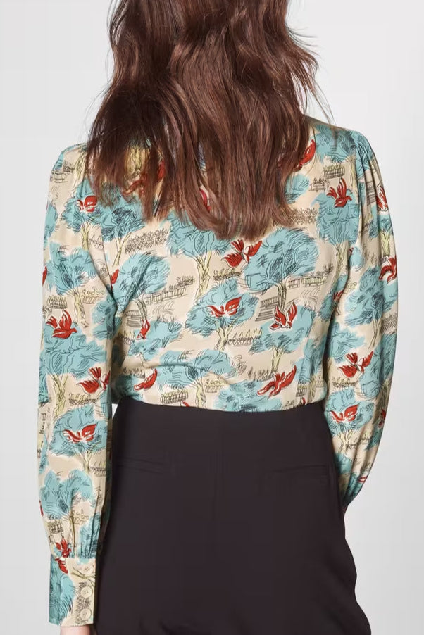 AIIZIE SONYA TUILERIES PRINT SILK SHIRT - product image