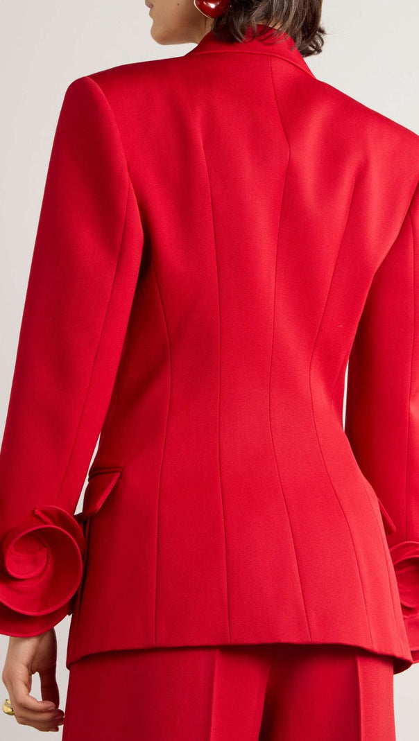 AIIZIE SOPHIA ROSE APPLIQUÉ BLAZER IN RED - product image