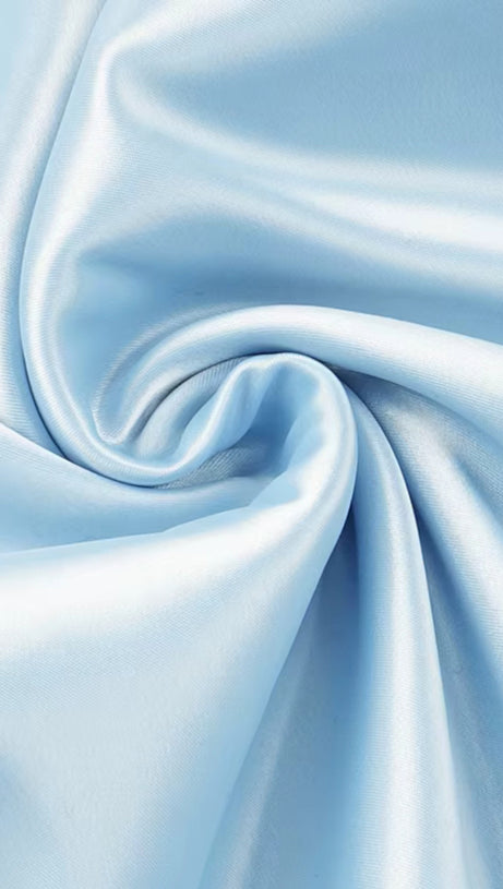 ABITO LUNGO BUSTIER CON DETTAGLIO STELLA MARINA E CRISTALLI BLU