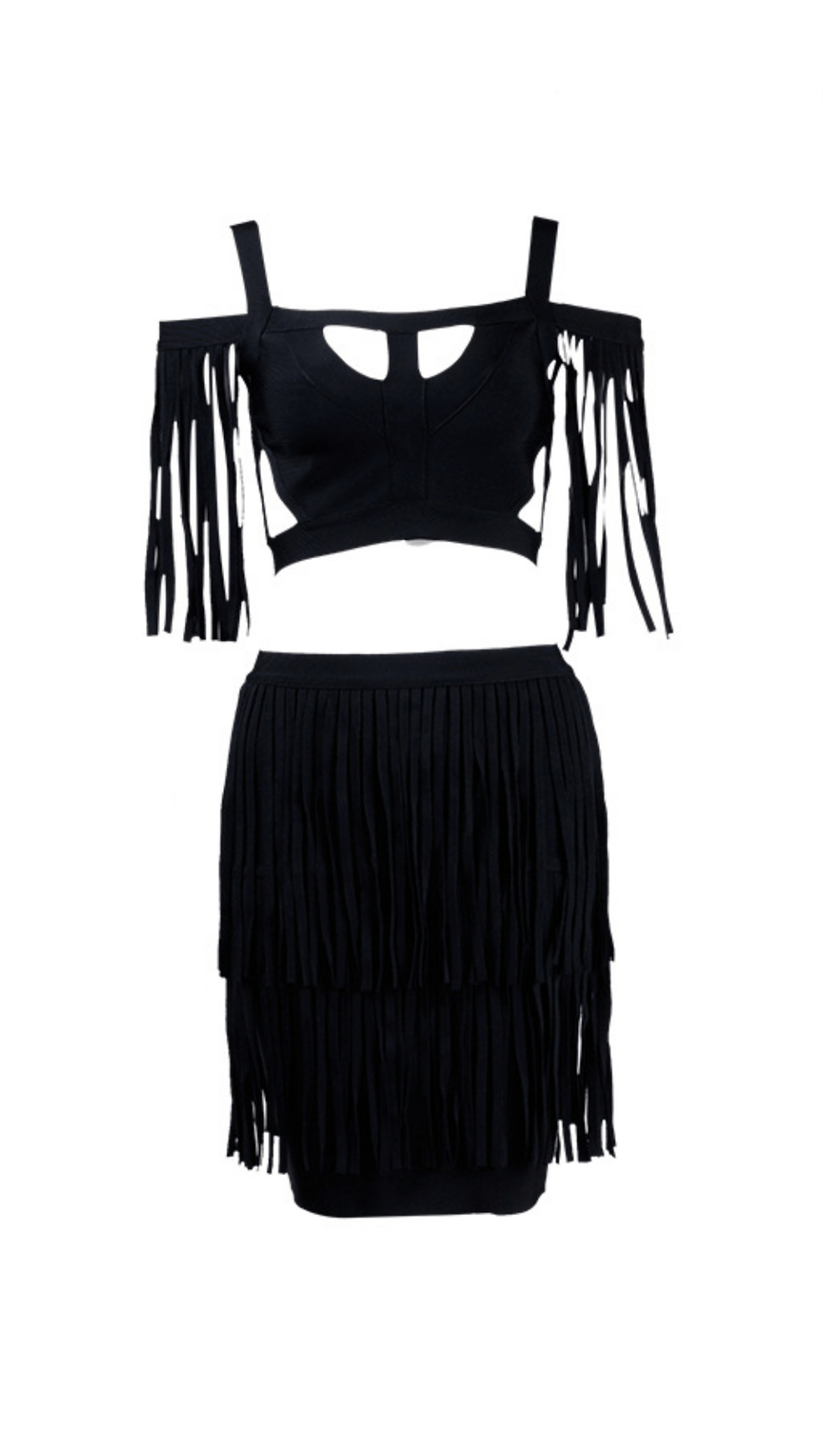 STRAP WAIST RAYON DRESS