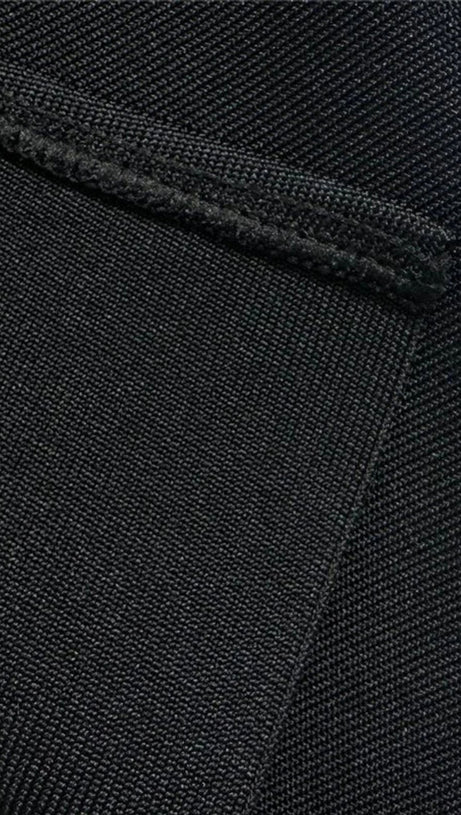 STRAPLESS CRYSTAL FLORAL TWO PIECE MAXI DRESS BLACK