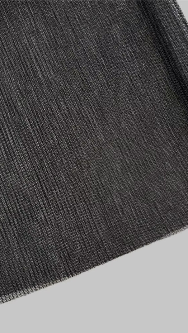 AIIZIE STRAPLESS CRYSTAL RUFFLE MAXI DRESS BLACK - product image