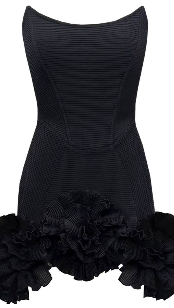 AIIZIE TATYA FLOWER STRAPLESS MINI BANDAGE DRESS - product image