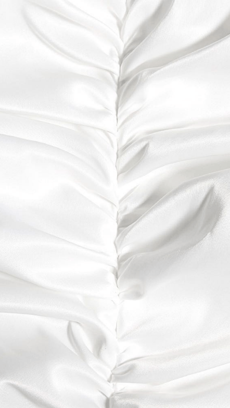 IVORY TUBE TOP PLEATED DRESS