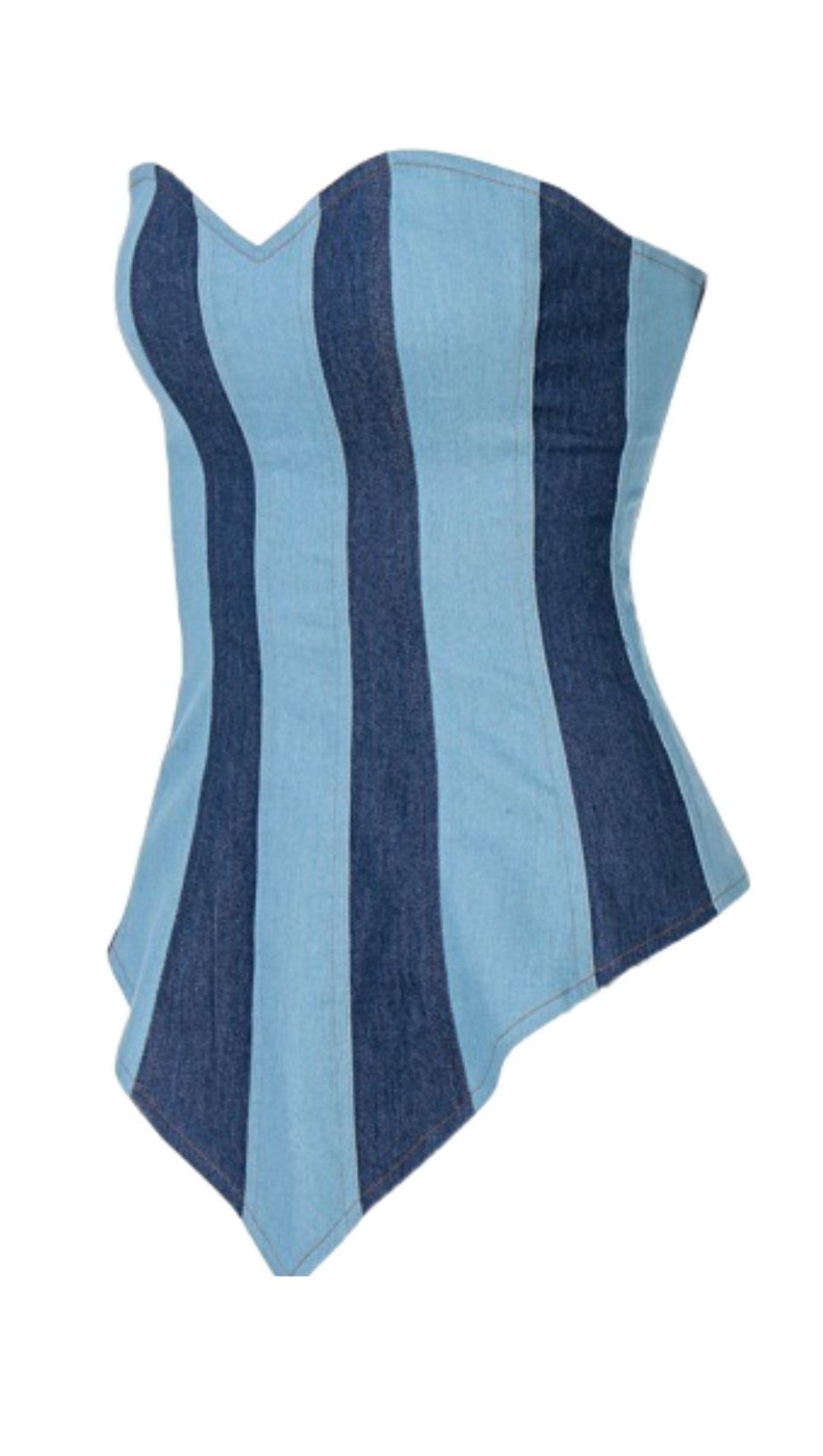 TIE DENIM WRAP CHEST