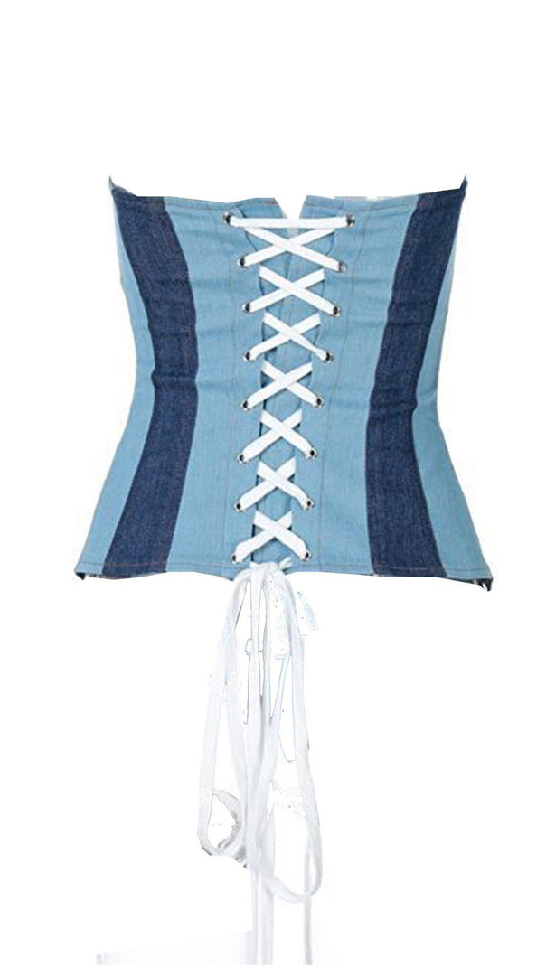 AIIZIE TIE DENIM WRAP CHEST - product image
