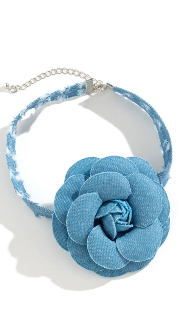AIIZIE BLUE FLOWER CHOKER - product image