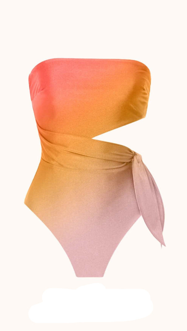 AIIZIE STRAPLESS OMBRE SWIMWEAR - product image