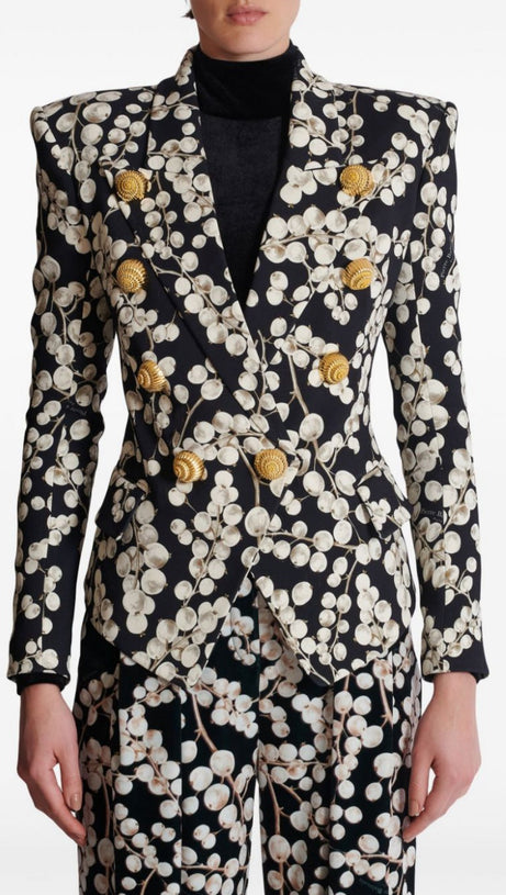 TRIPTI PRINTED BUTTONED BLAZER