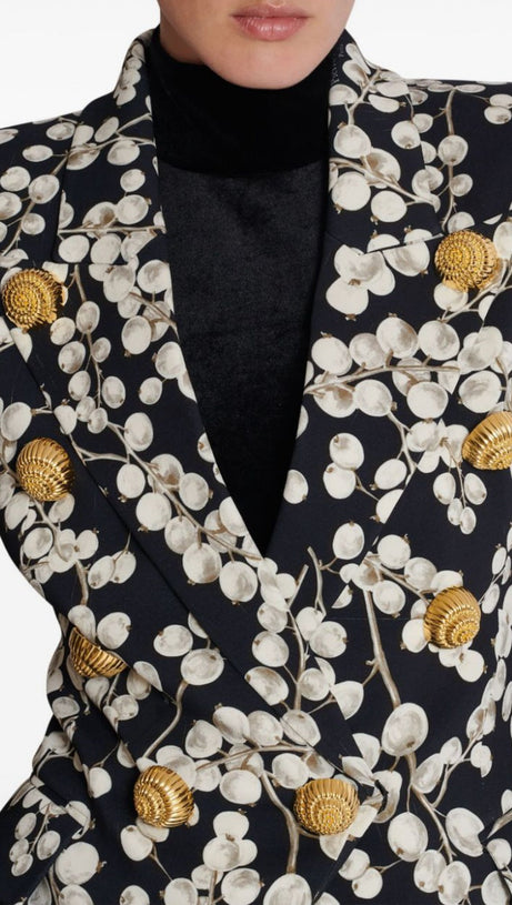 TRIPTI PRINTED BUTTONED BLAZER