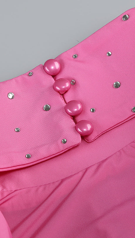 TURTLE CRYSTAL EMBELLISHED DRAPED MINI DRESS