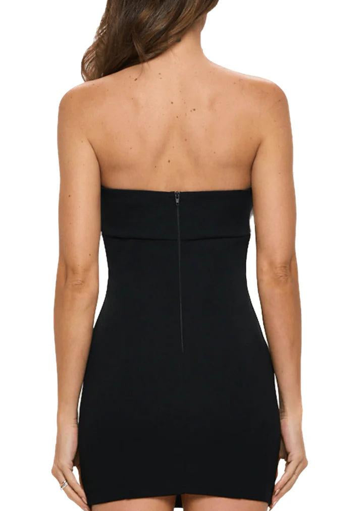 AIIZIE SATIN BOW BODYCON MINI DRESS - product image