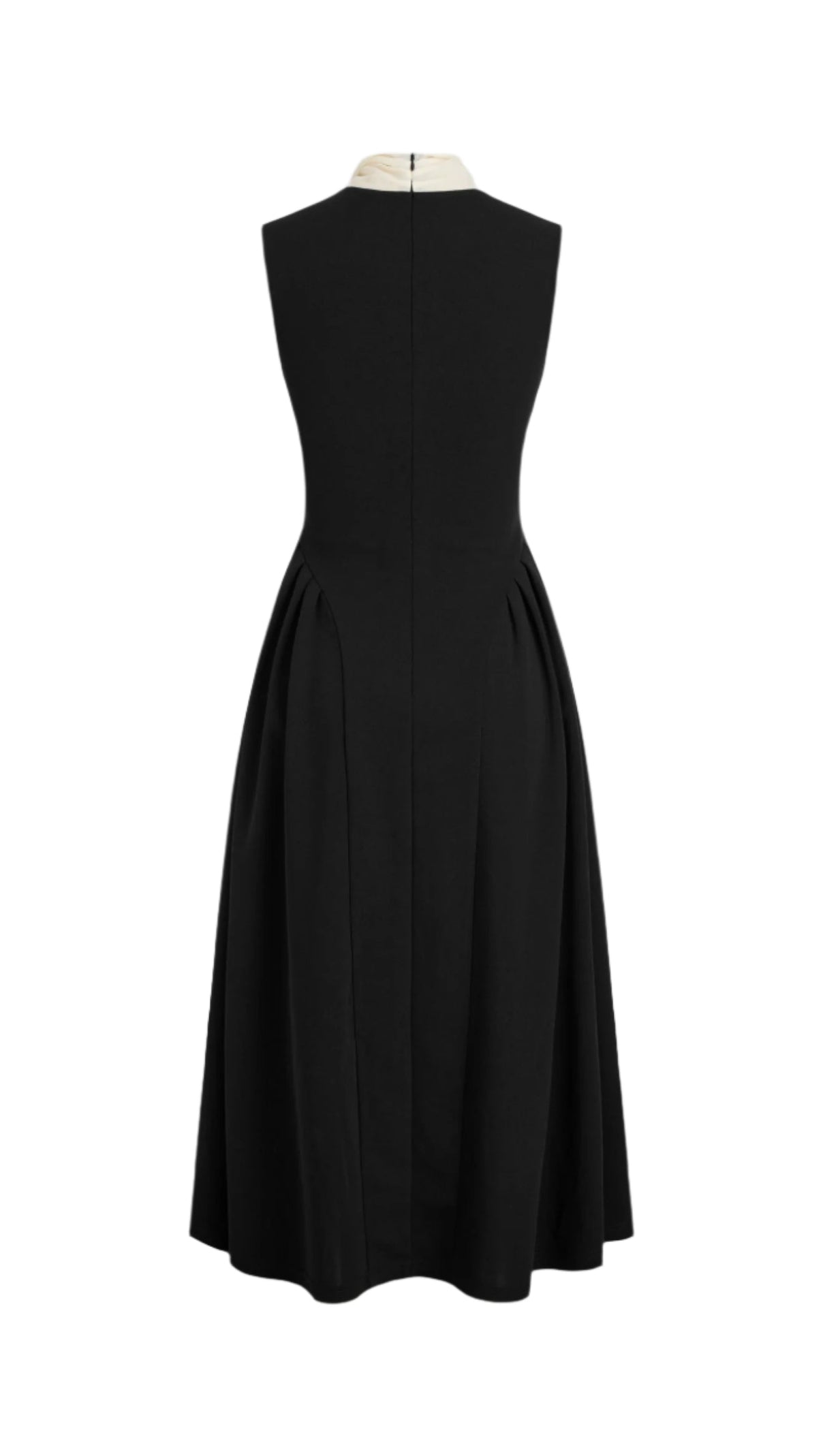 AIIZIE TWO TONE BOW TIE RUFFLE MIDI DRESS - product image