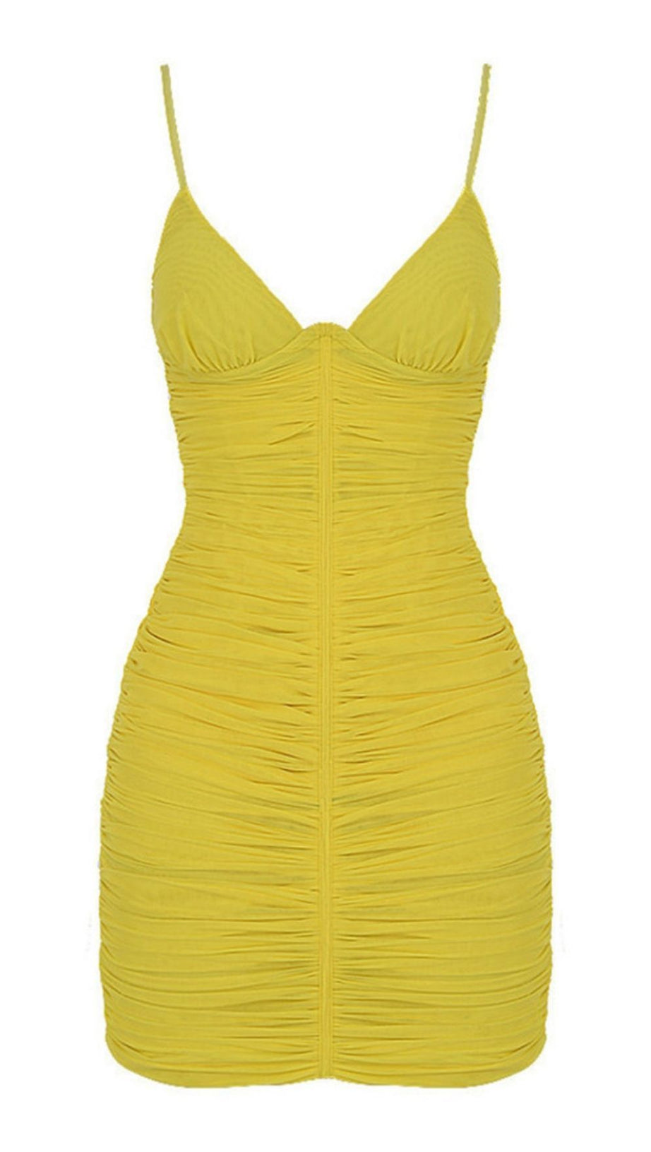 GONNA IN RETE CON SCOLLO A V E SPALLINE PLISSETTATE.