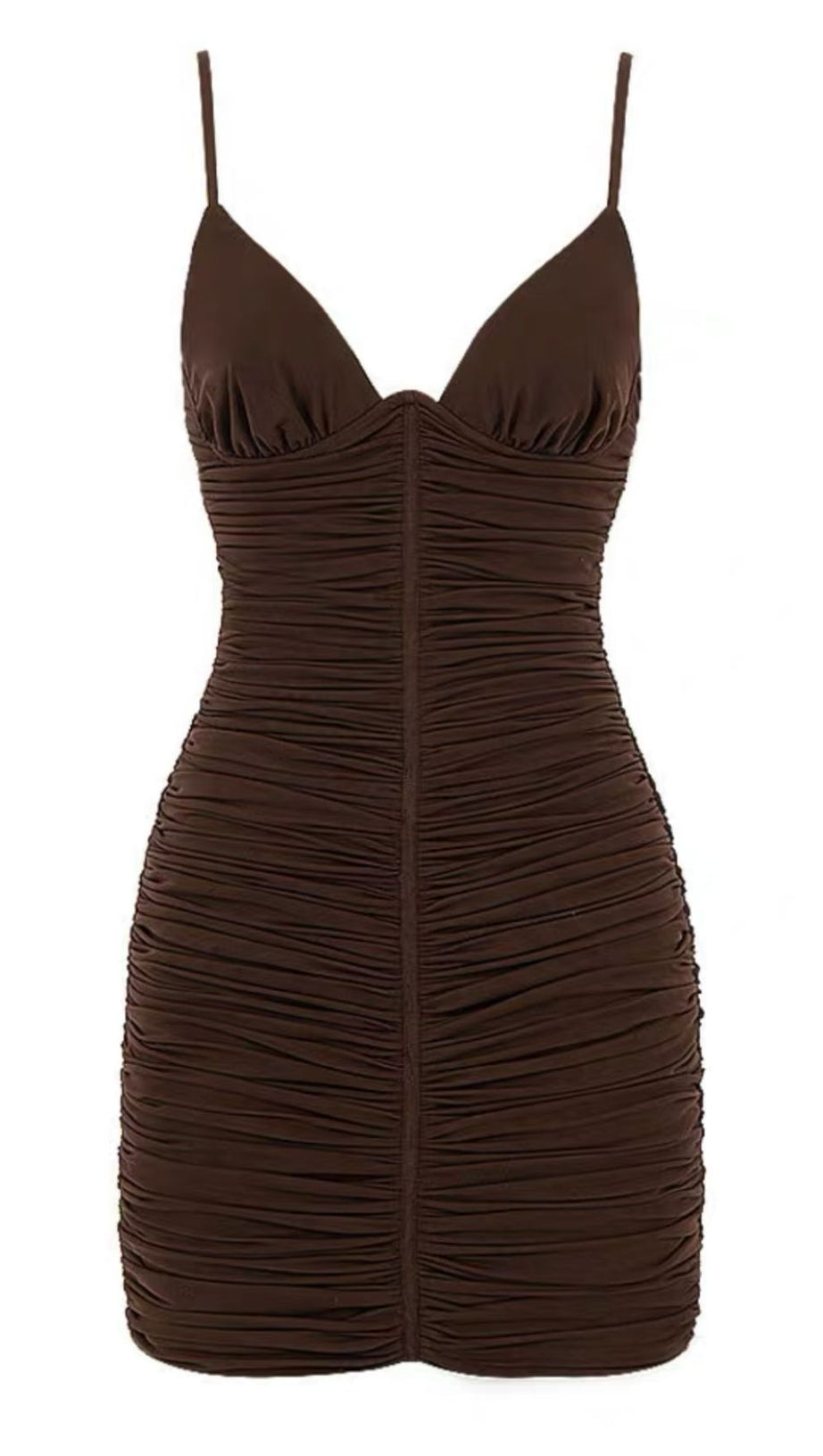 GONNA IN RETE CON SCOLLO A V E SPALLINE PLISSETTATE.