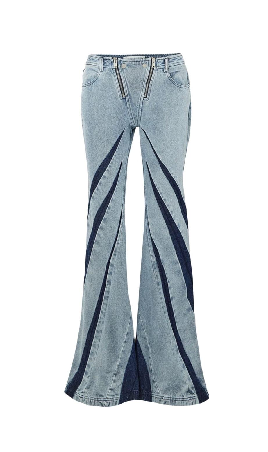 Jeanshose mit Patchwork-Reißverschluss