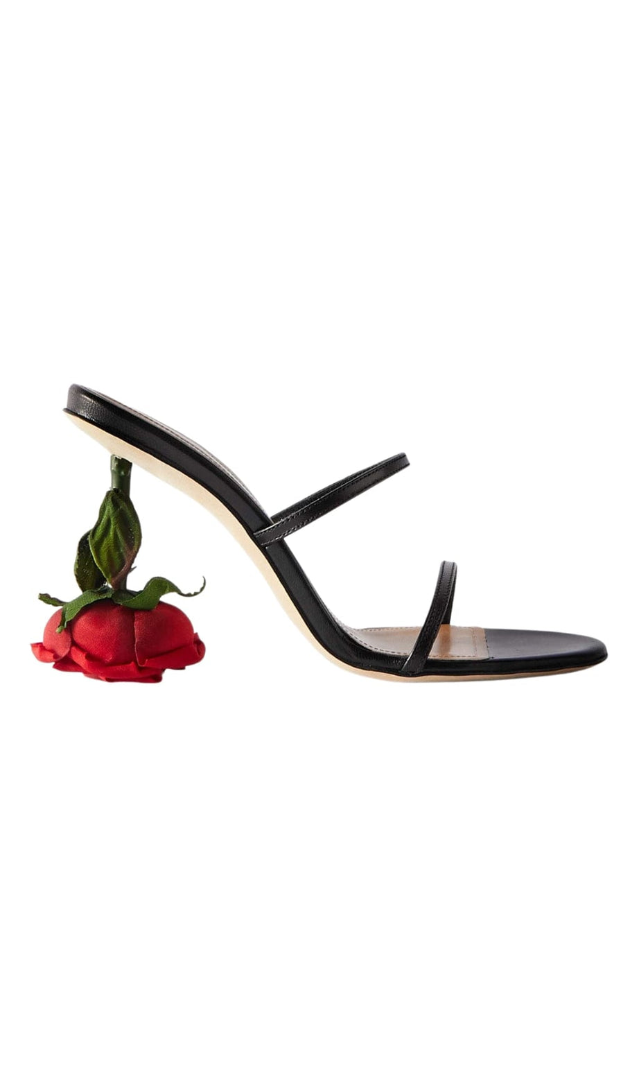 ROSE HEELS IN BLACK