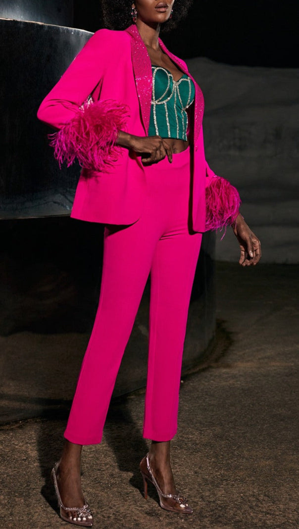 AIIZIE BODYCON PANTS IN PINK - product image