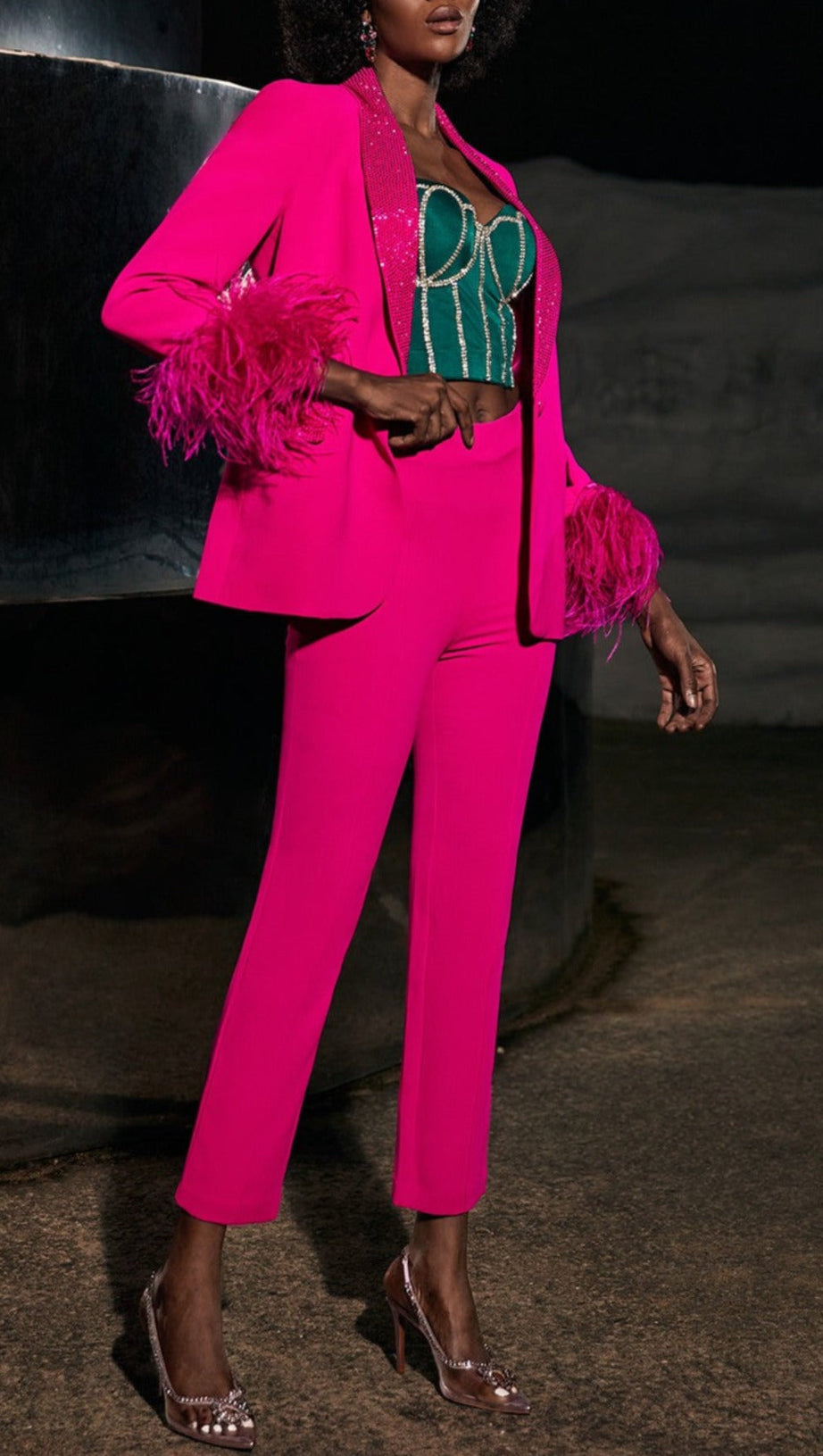 BODYCON-HOSE IN ROSA