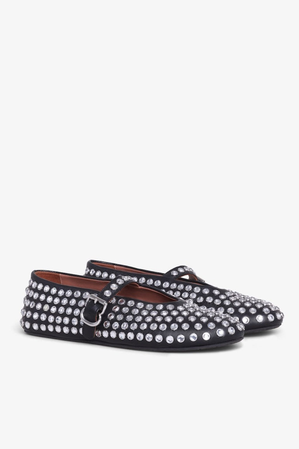 AIIZIE VIOLETA RHINESTONE FISHNET BALLET FLATS - product image