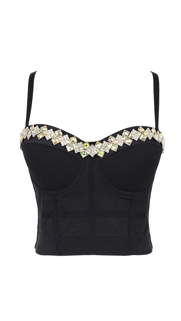 AIIZIE WHITE CRYSTAL CORSET - product image