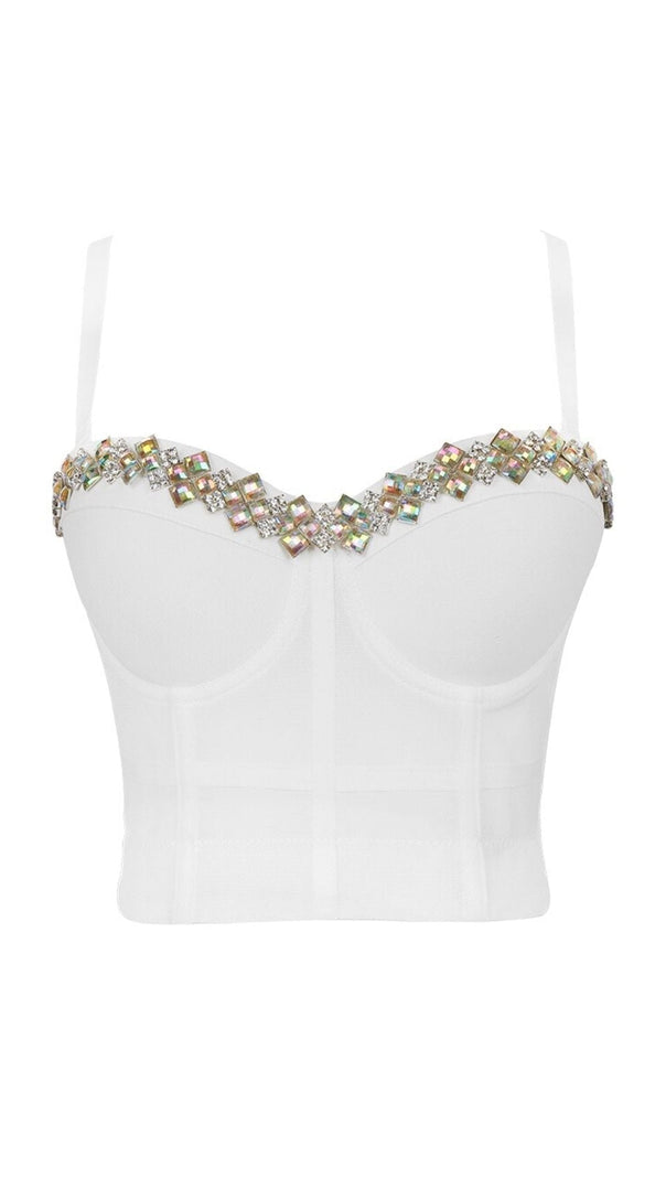 AIIZIE WHITE CRYSTAL CORSET - product image
