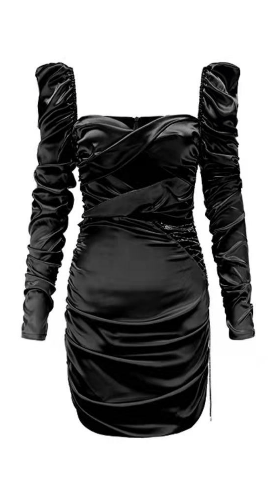 WHITE CUT OUT STAIN DRESS