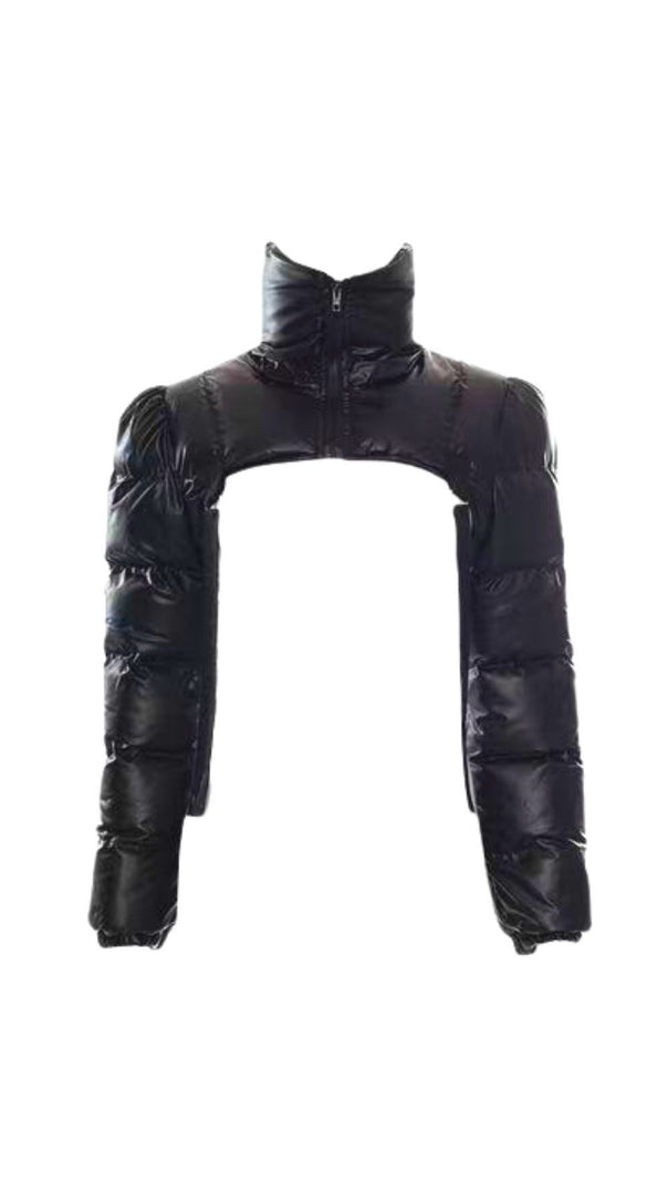 AIIZIE WHITE HIGH NECK SHORT JACKET - product image
