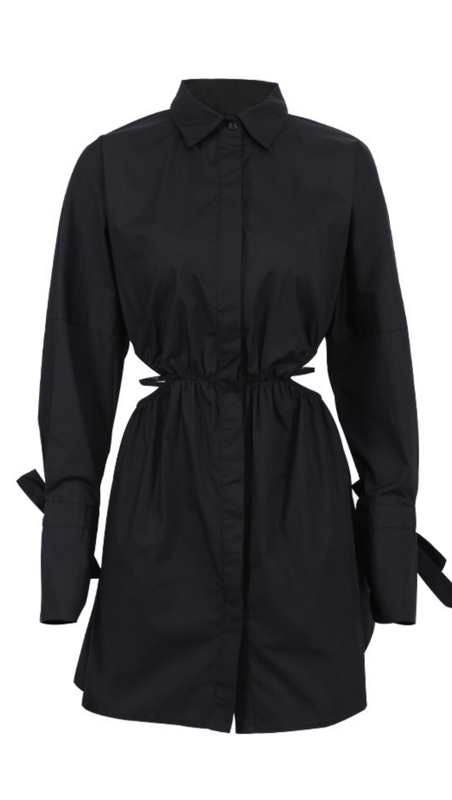 WAIST CUT-OUT SHIRT DRESS