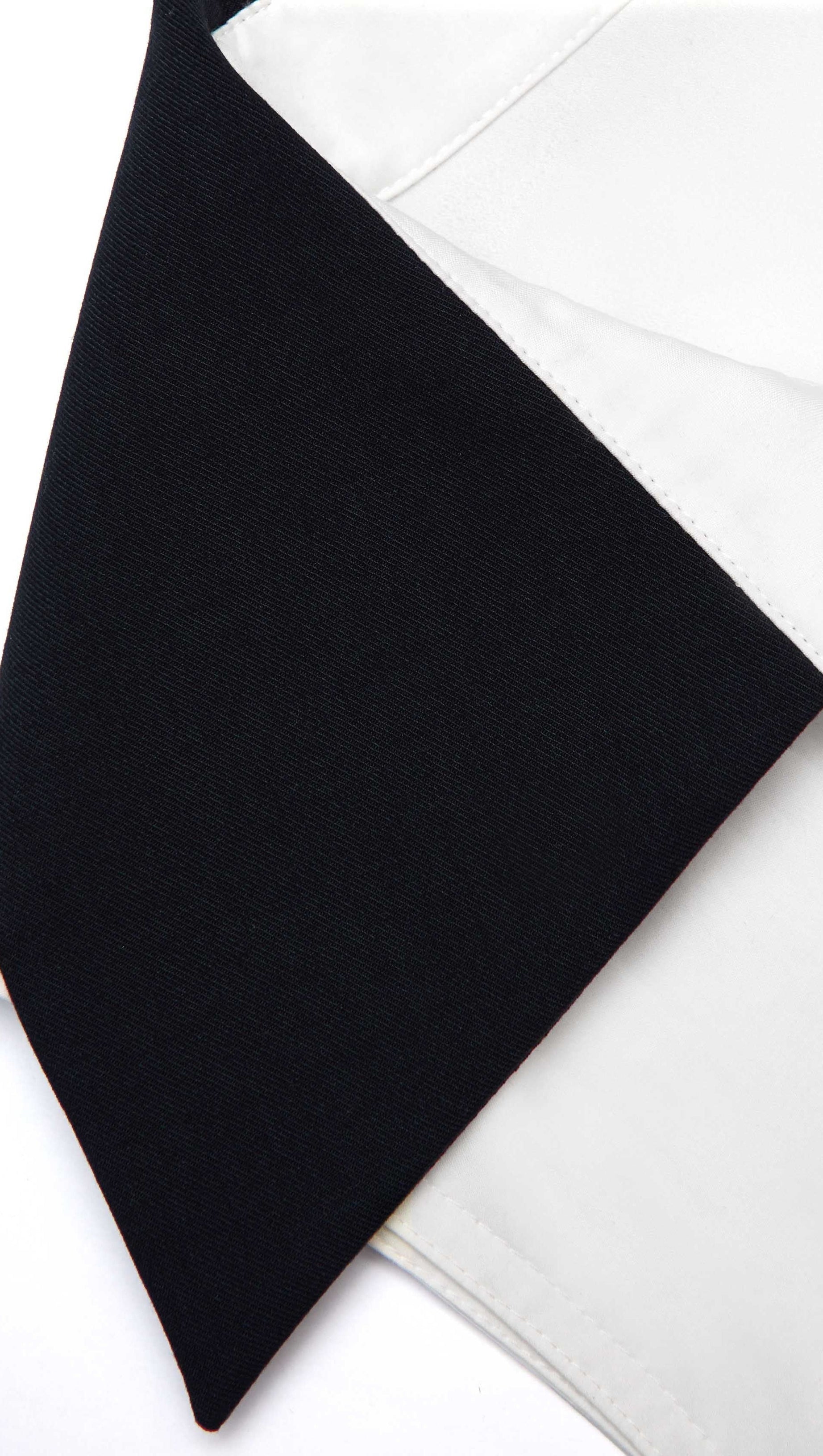 WHITE COTTON CONTRAST COLLAR MINI DRESS