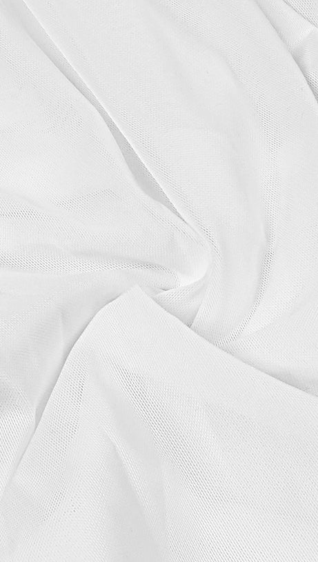 DEEP V RUCHED MESH MINI DRESS