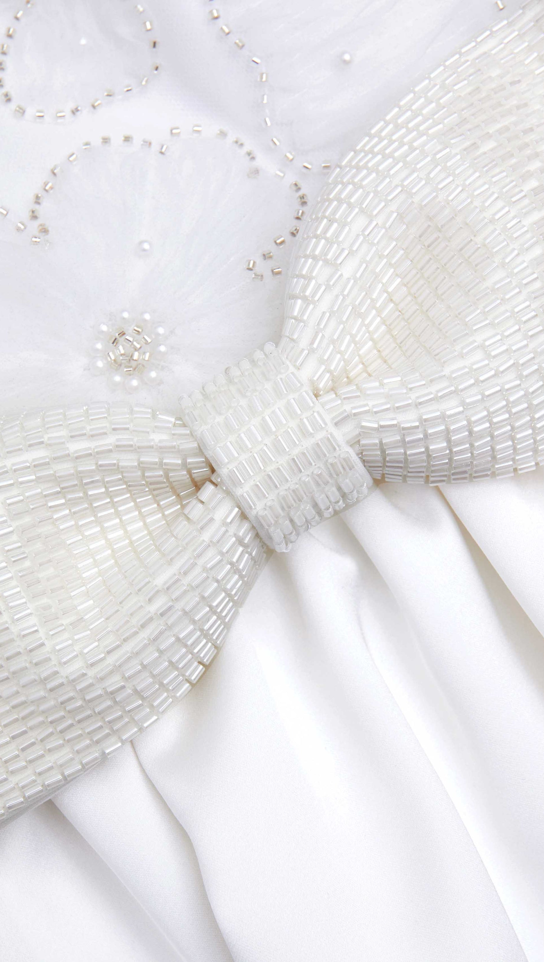 WHITE TULLE MINI DRESS