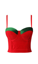 XMAS - EMERALD VELVET CORSET