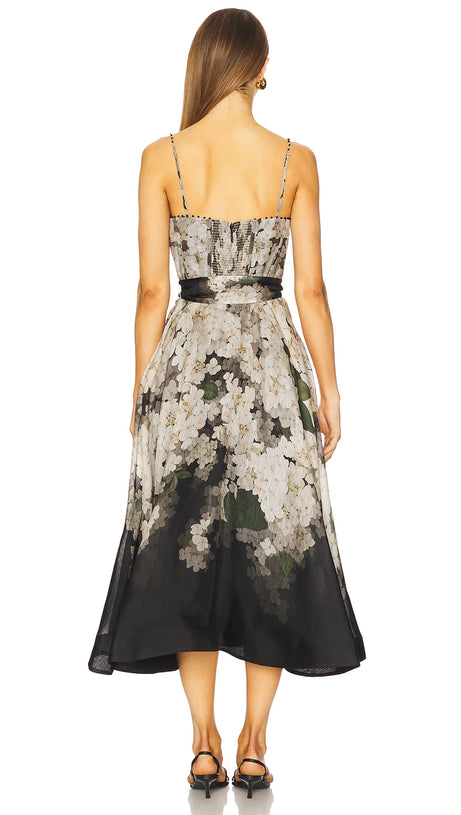 Picknickkleid aus Leinenmischung