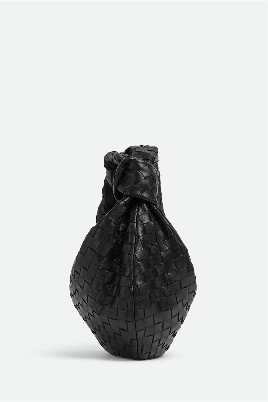 Zariah Weave Knot Clutch - Schwarz