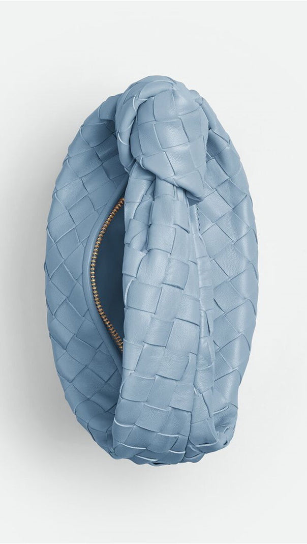 AIIZIE ZARIAH WEAVE KNOT CLUTCH BAG - BLUE - product image