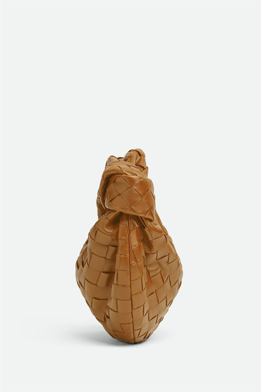 AIIZIE ZARIAH WEAVE KNOT CLUTCH BAG - BROWN - product image
