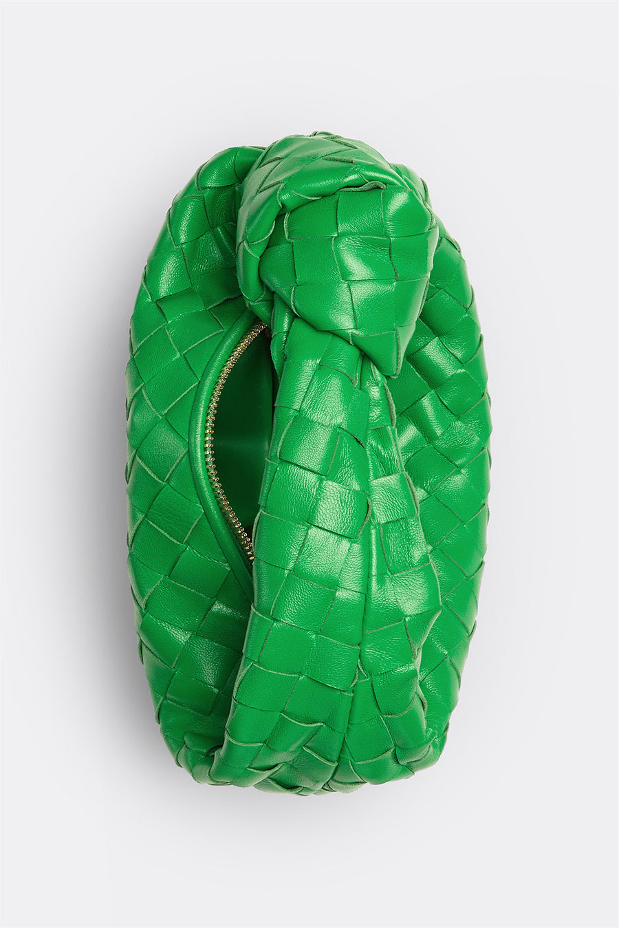 AIIZIE ZARIAH WEAVE KNOT CLUTCH BAG - GREEN - product image