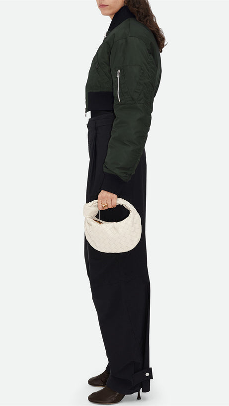 Zariah Weave Knot Clutch - Weiß