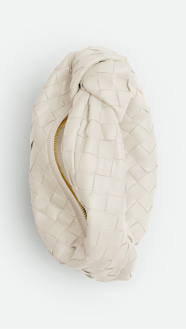 AIIZIE ZARIAH WEAVE KNOT CLUTCH BAG - WHITE - product image
