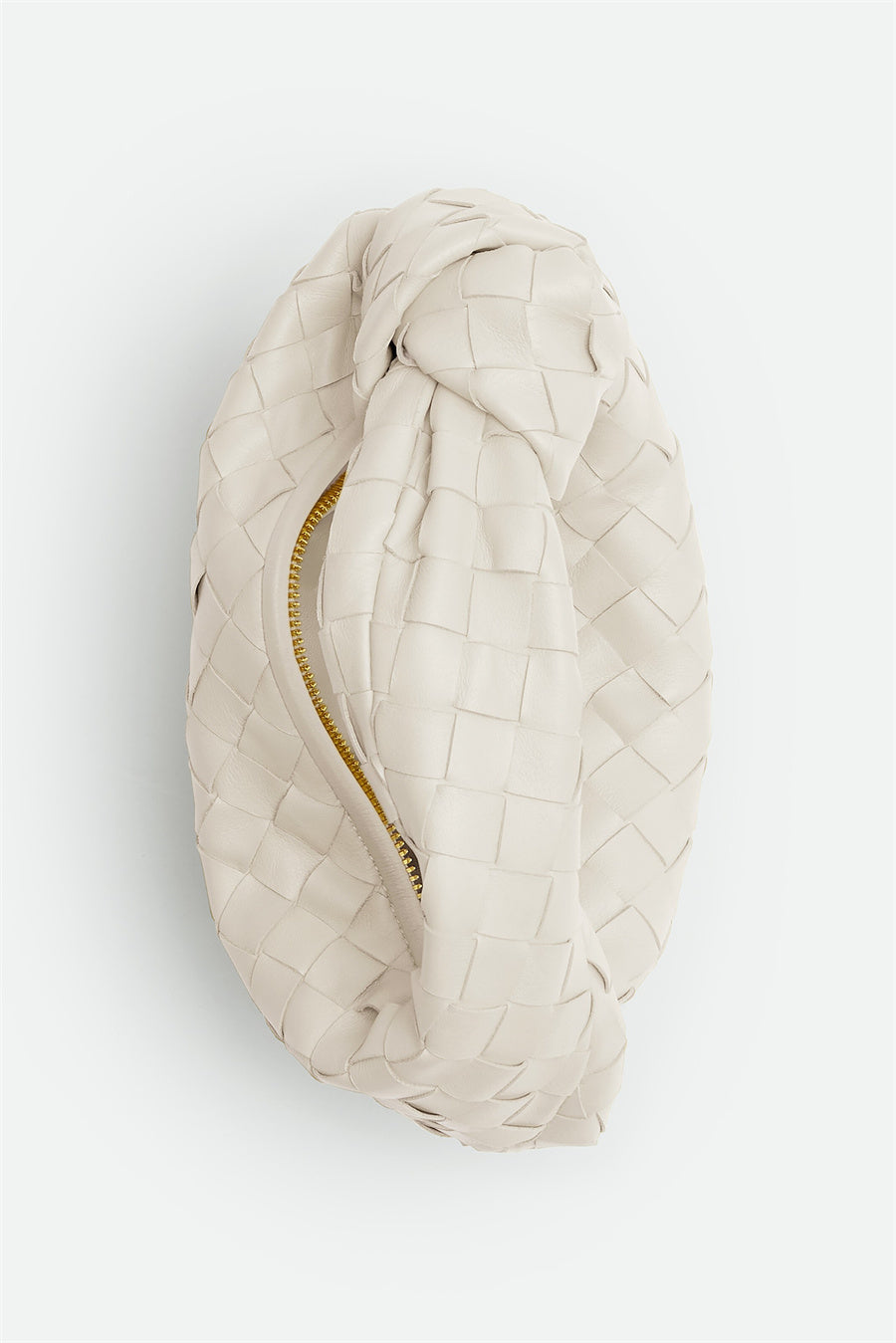 AIIZIE ZARIAH WEAVE KNOT CLUTCH BAG - WHITE - product image