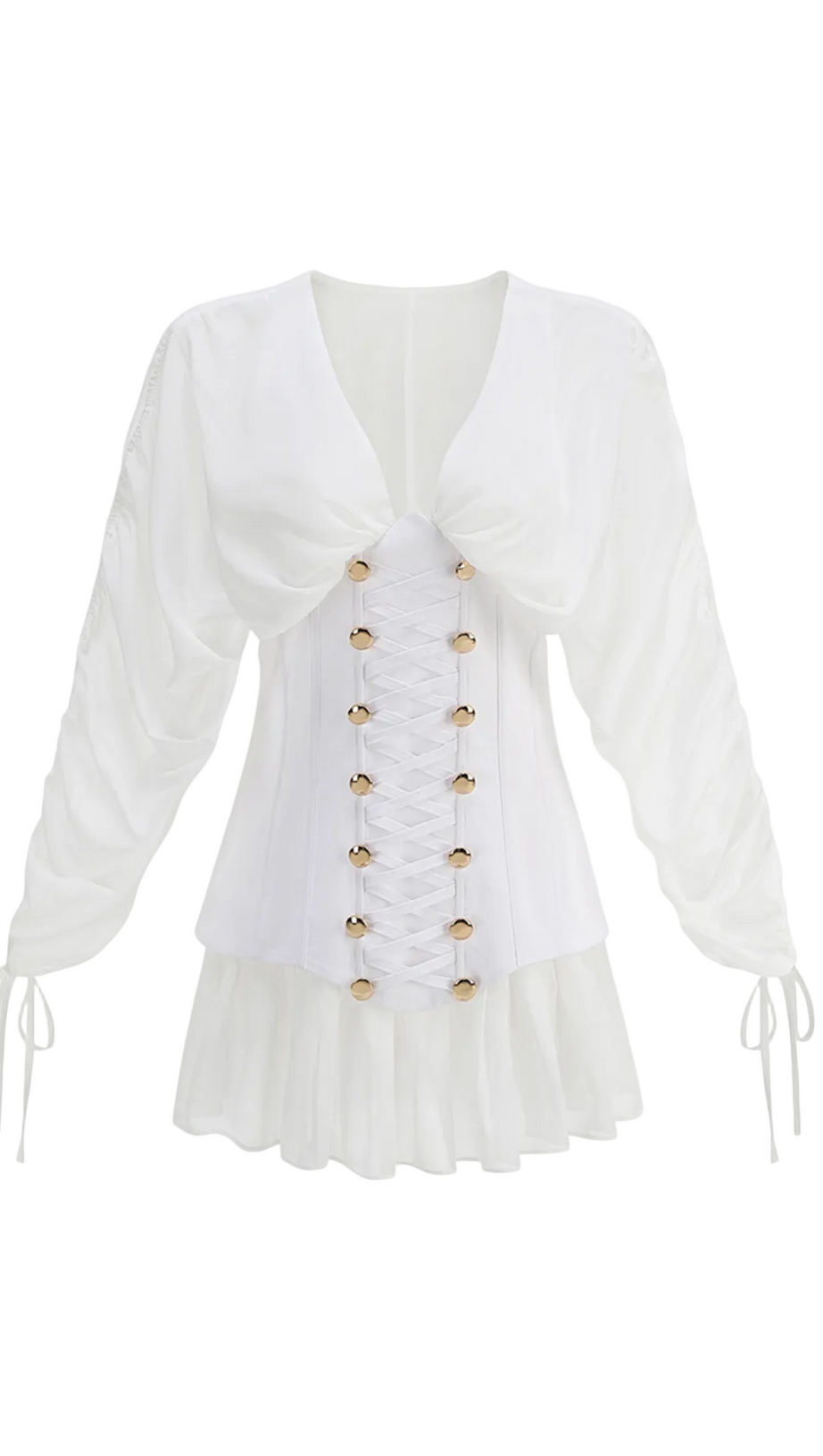 Zorion Corset Mesh Mini Dress